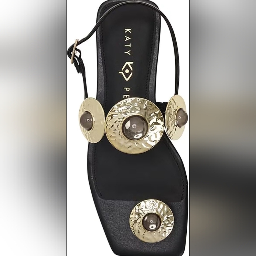 Katy Perry The Camie Gemstone Sandals Studded Square Toe Womens 9.5 NIB Chic - Picture 3 of 9